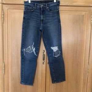 Banana Republic Mid Rise Straight Distressed Jeans